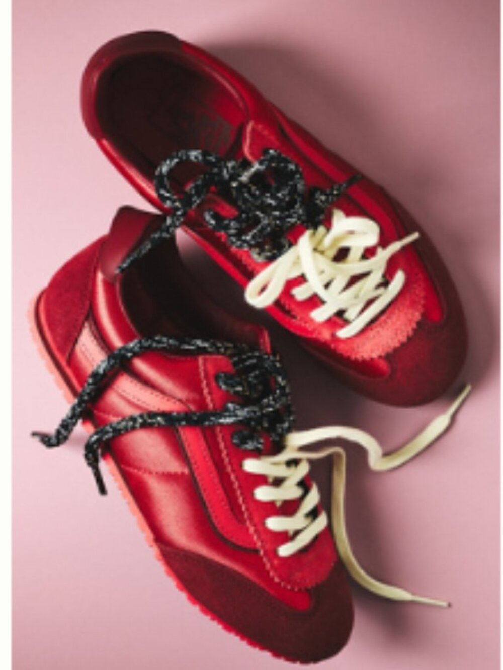 Vans Red Satin & Suede Retro Runner Sneakers Women’s 9 / Men’s 7.5